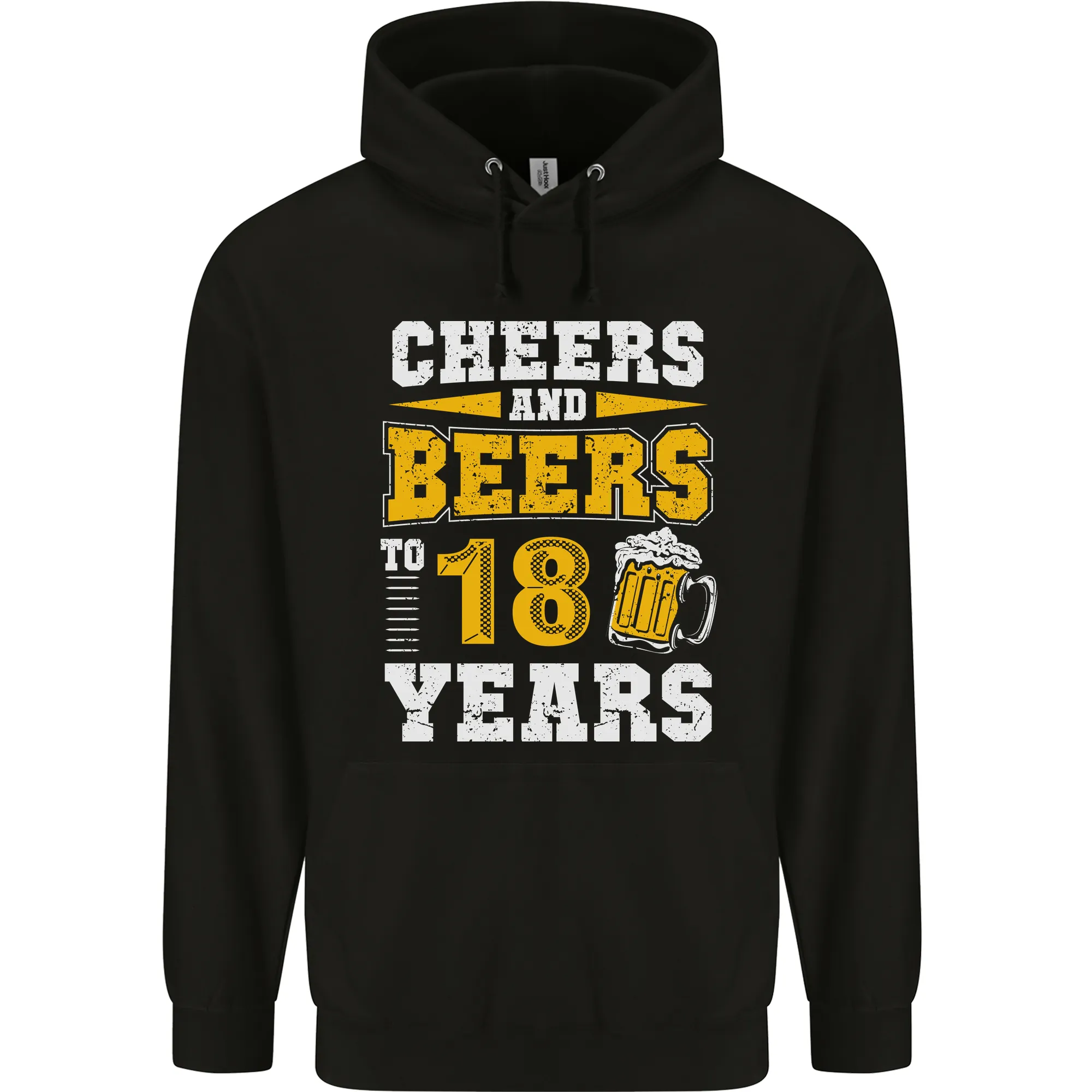 18th Birthday 18 Year Old Funny Alcohol Mens 80% Cotton Hoodie