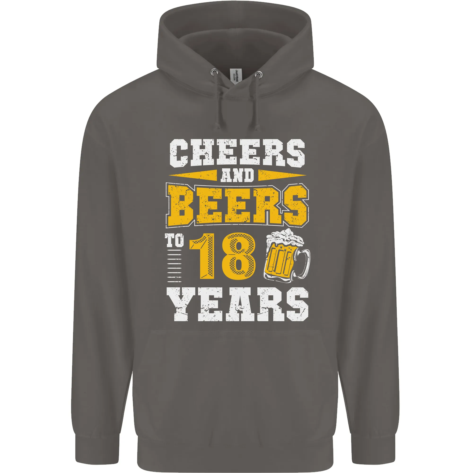 18th Birthday 18 Year Old Funny Alcohol Mens 80% Cotton Hoodie