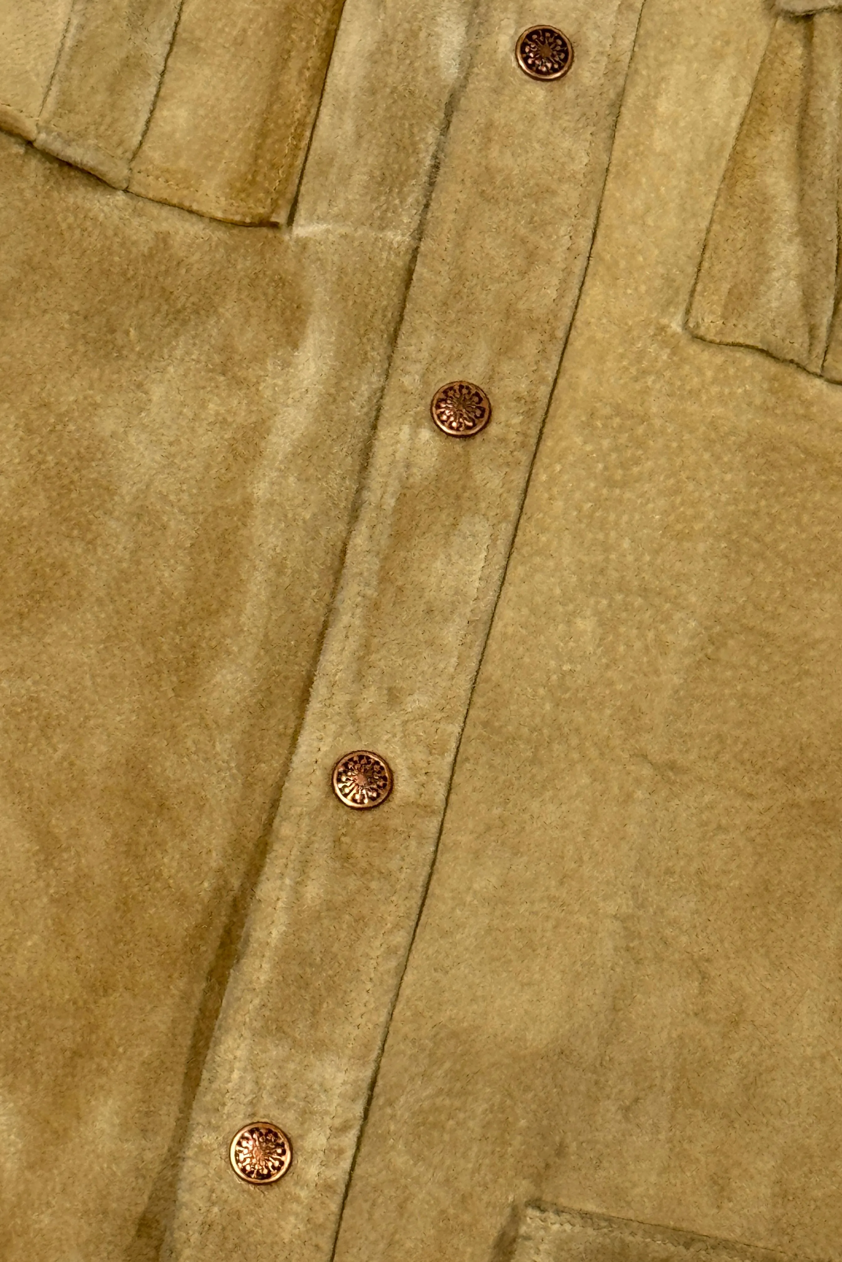 1970’S CUSTOM SUEDE LEATHER SAFARI JACKET SMALL