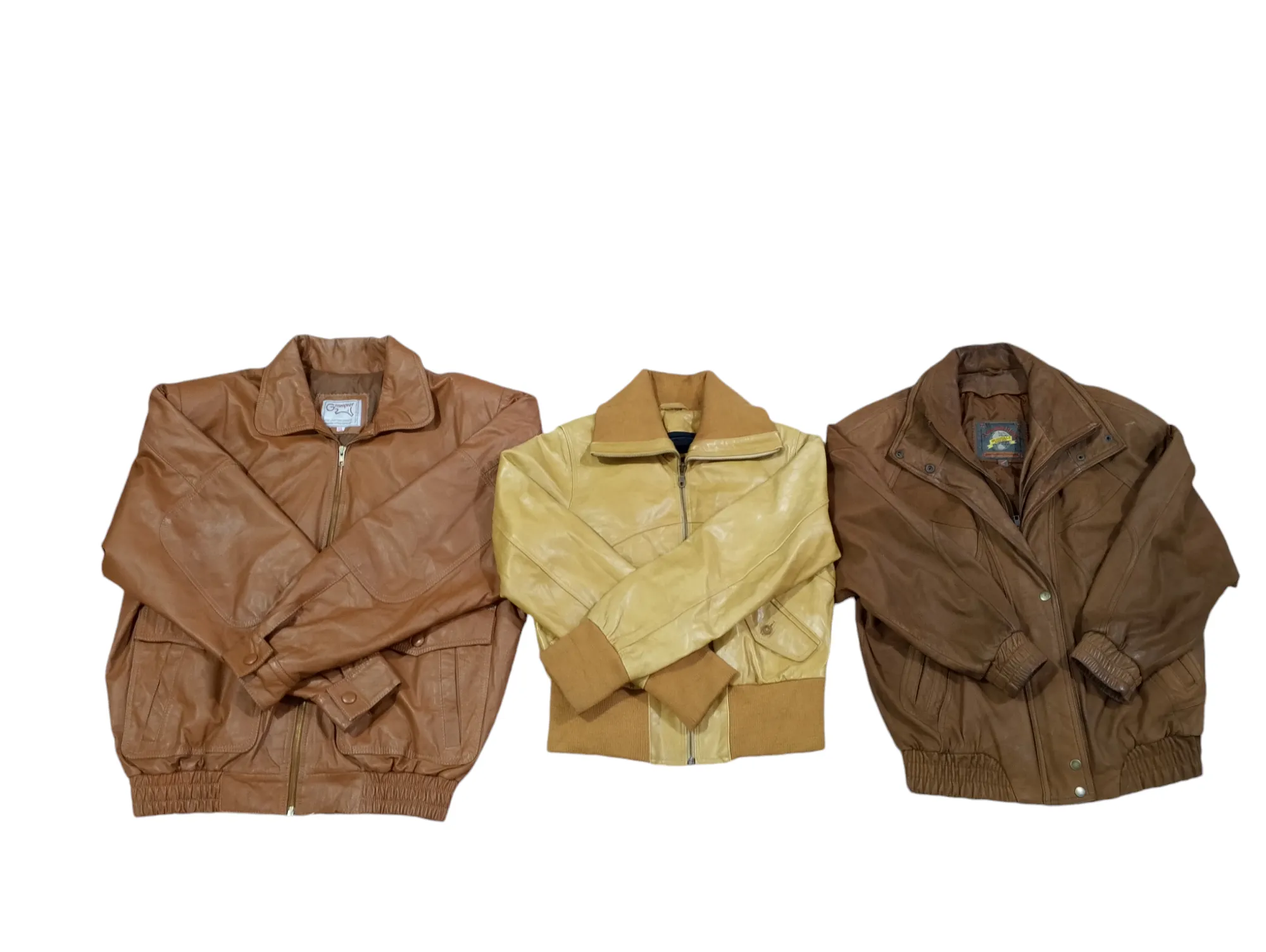 90s Leather Bomber Jackets Mix - 10 pcs - 26/9/24