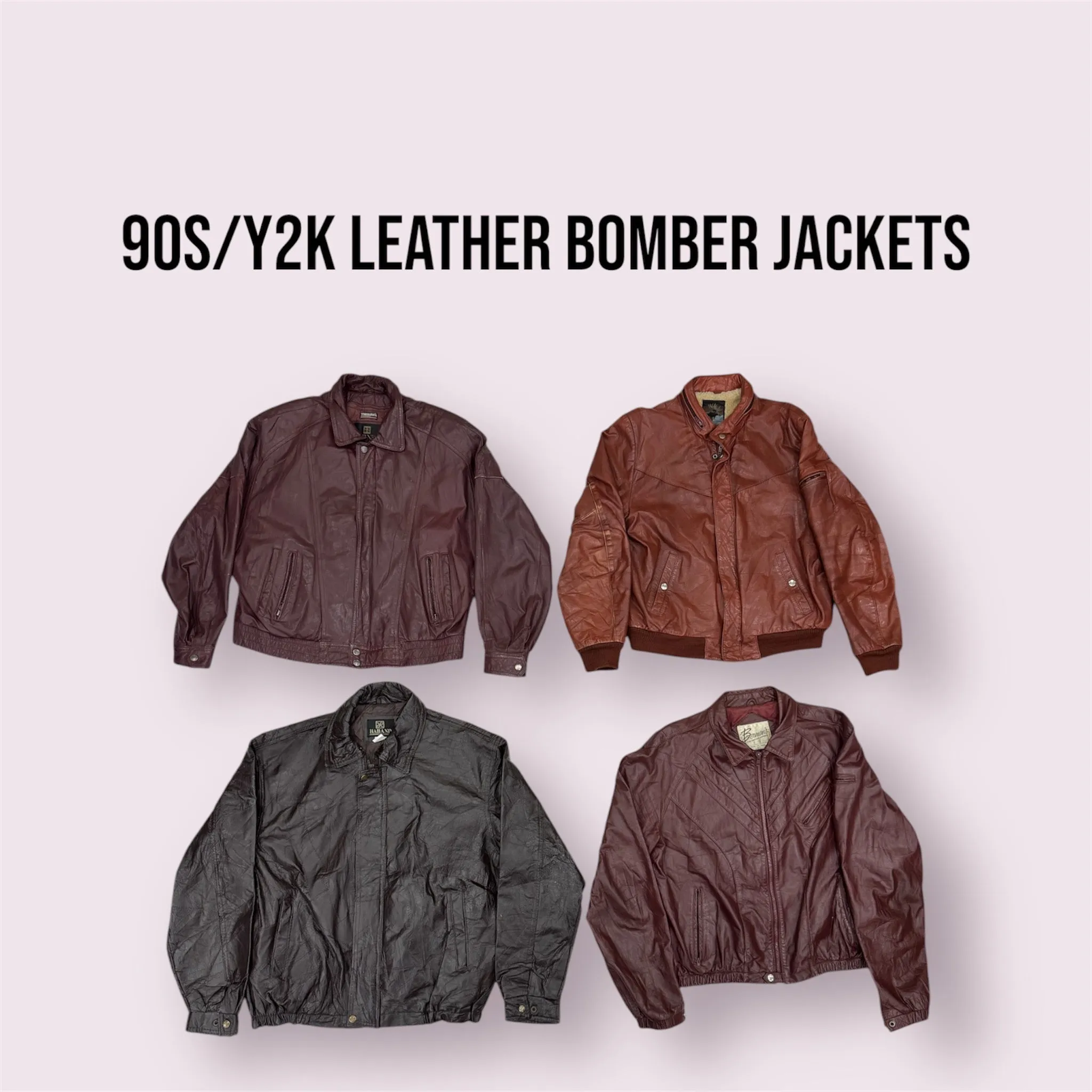 90S/Y2K LEATHER BOMBER JACKETS