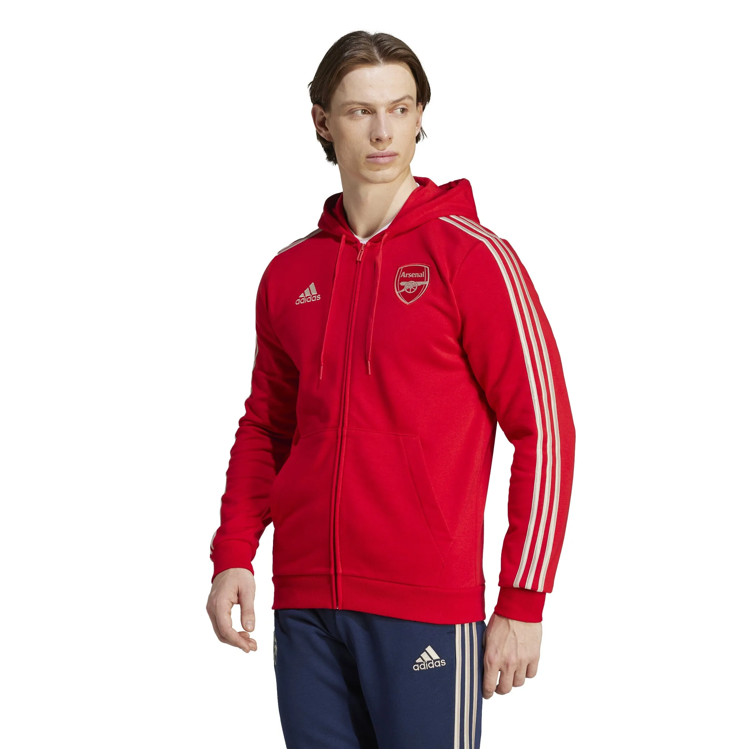 adidas Men's Arsenal FC 23/24 DNA Full Zip Hoodie | HZ2070