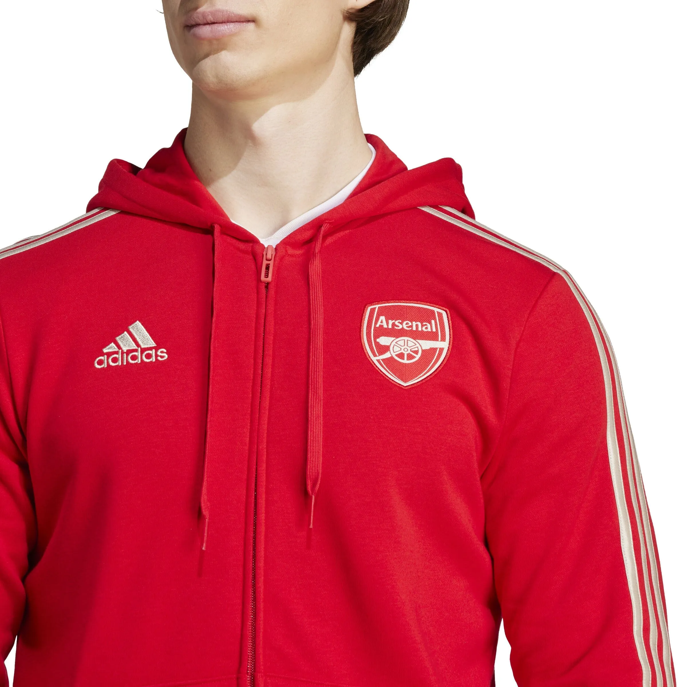 adidas Men's Arsenal FC 23/24 DNA Full Zip Hoodie | HZ2070