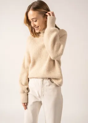 Albertville Alpaca Roll-neck Jumper - with twisted details (ECUME)