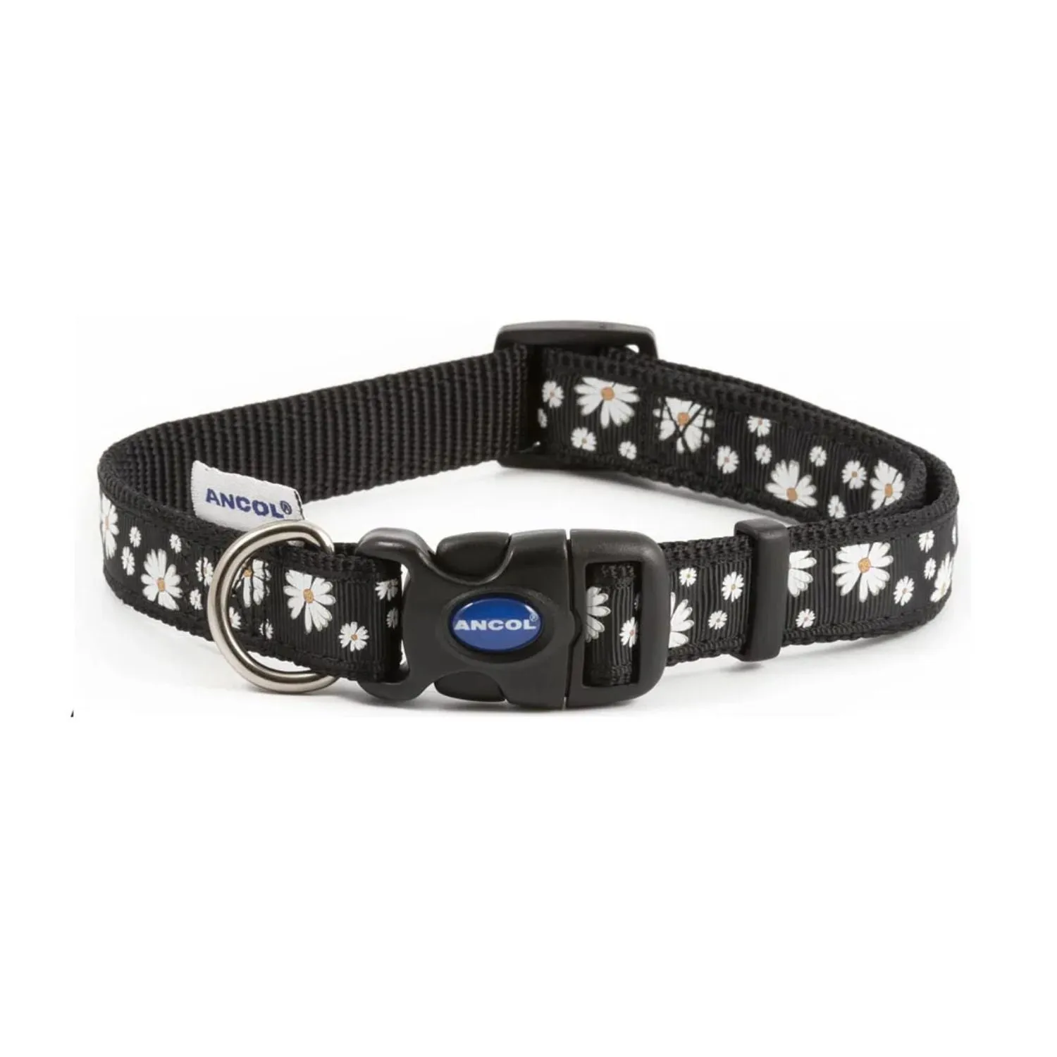 Ancol Black Daisy Dog Collar