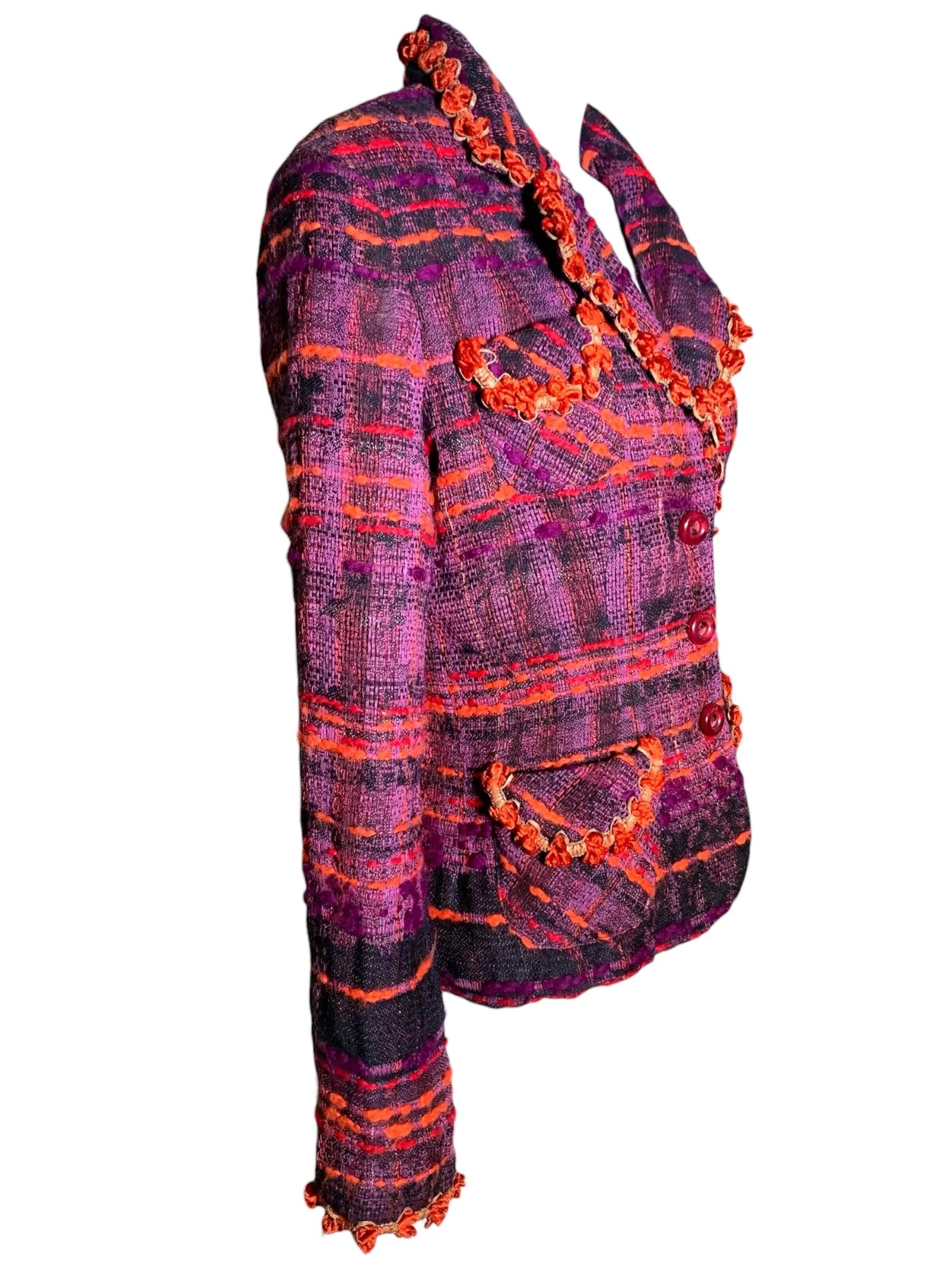 Anna Sui Fall 2004 Runway Tweed Plaid Blazer