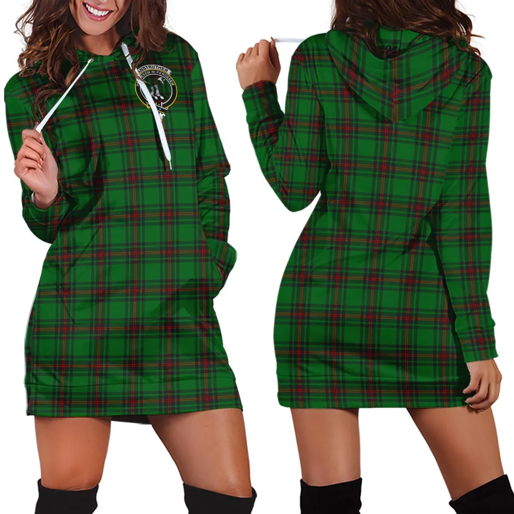 Anstruther Tartan Hoodie Dress with Family Crest