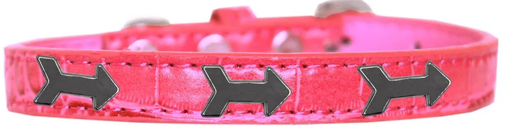 Arrows Widget Croc Dog Collar Bright Pink Size 18