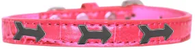 Arrows Widget Croc Dog Collar Bright Pink Size 18