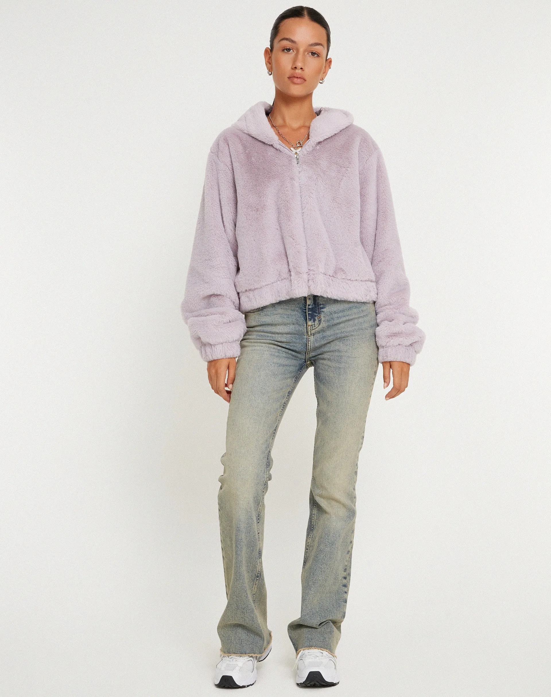 Banowa Zip Up Jacket in Lilac