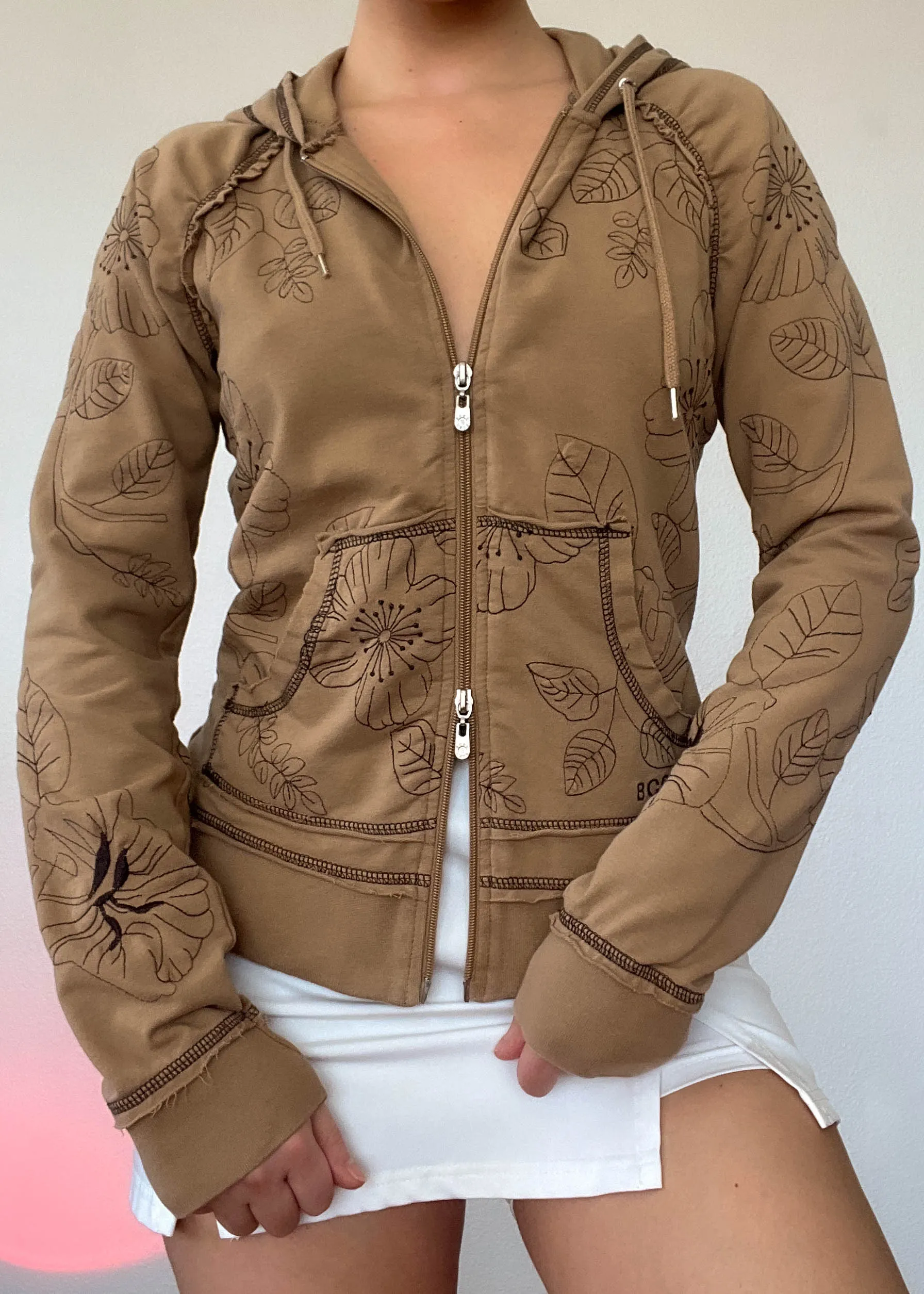 BCBG Floral Hoodie Jacket (S-S/M)