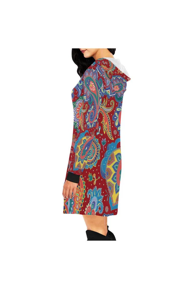 Big Pays Lee 2 All Over Print Hoodie Mini Dress (Model H27)