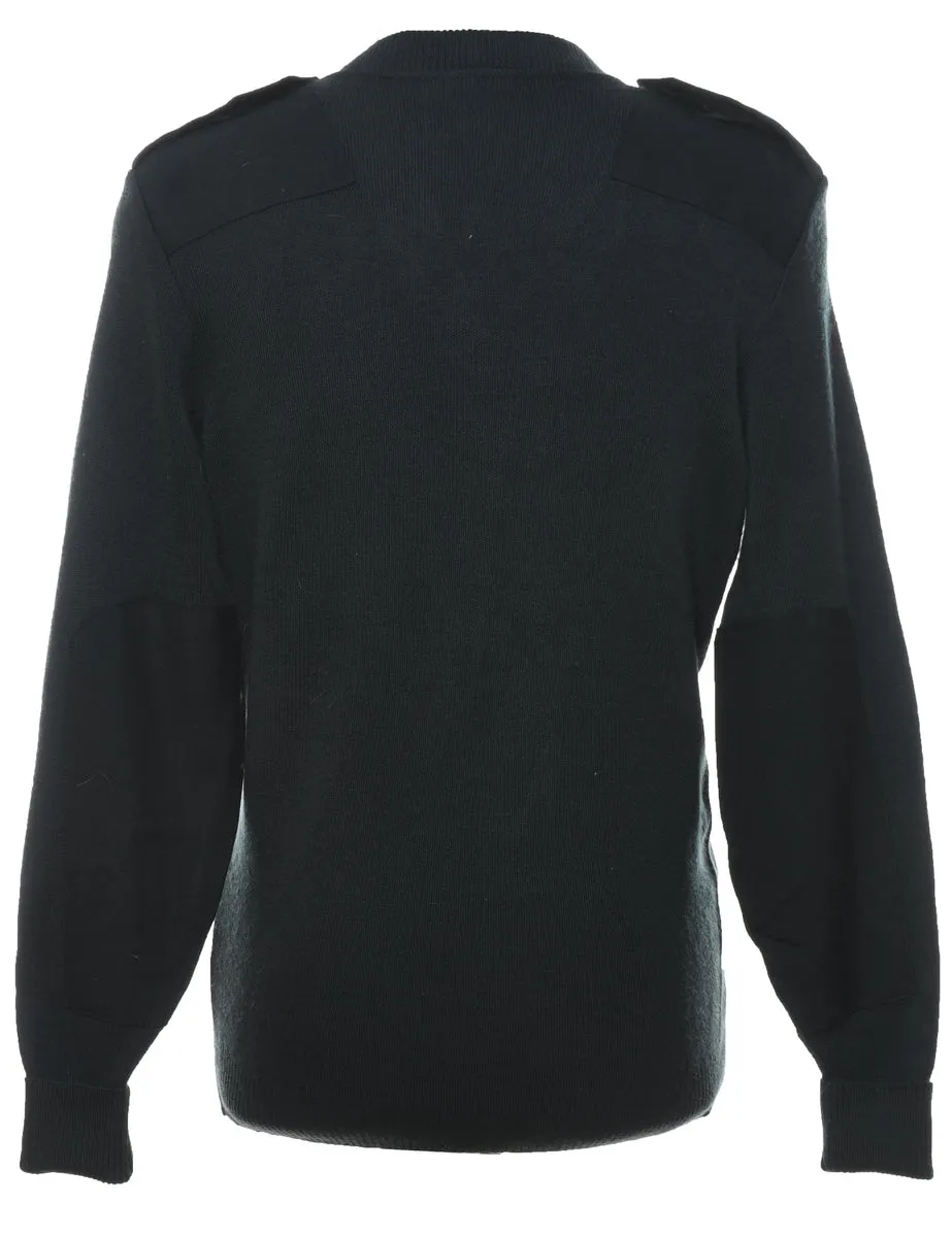 Black Knit Jumper - M