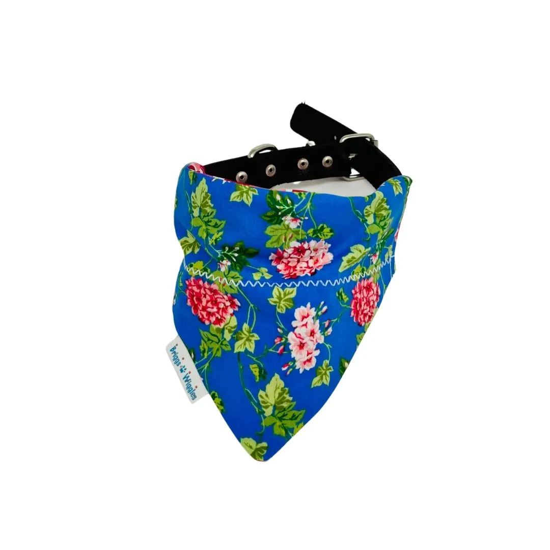 Blue Garden Party Dog Bandana