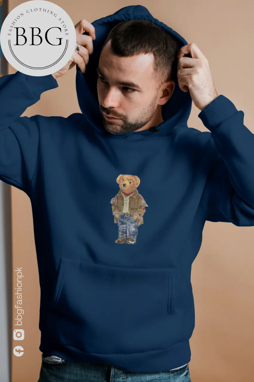 Blue Versace Polo Bear Hoodie