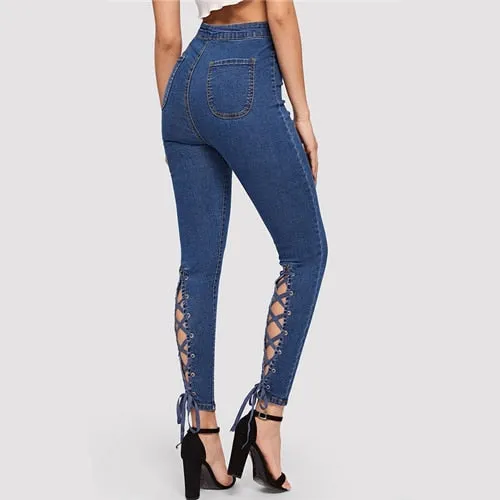 Blue Zip Fly Jeans