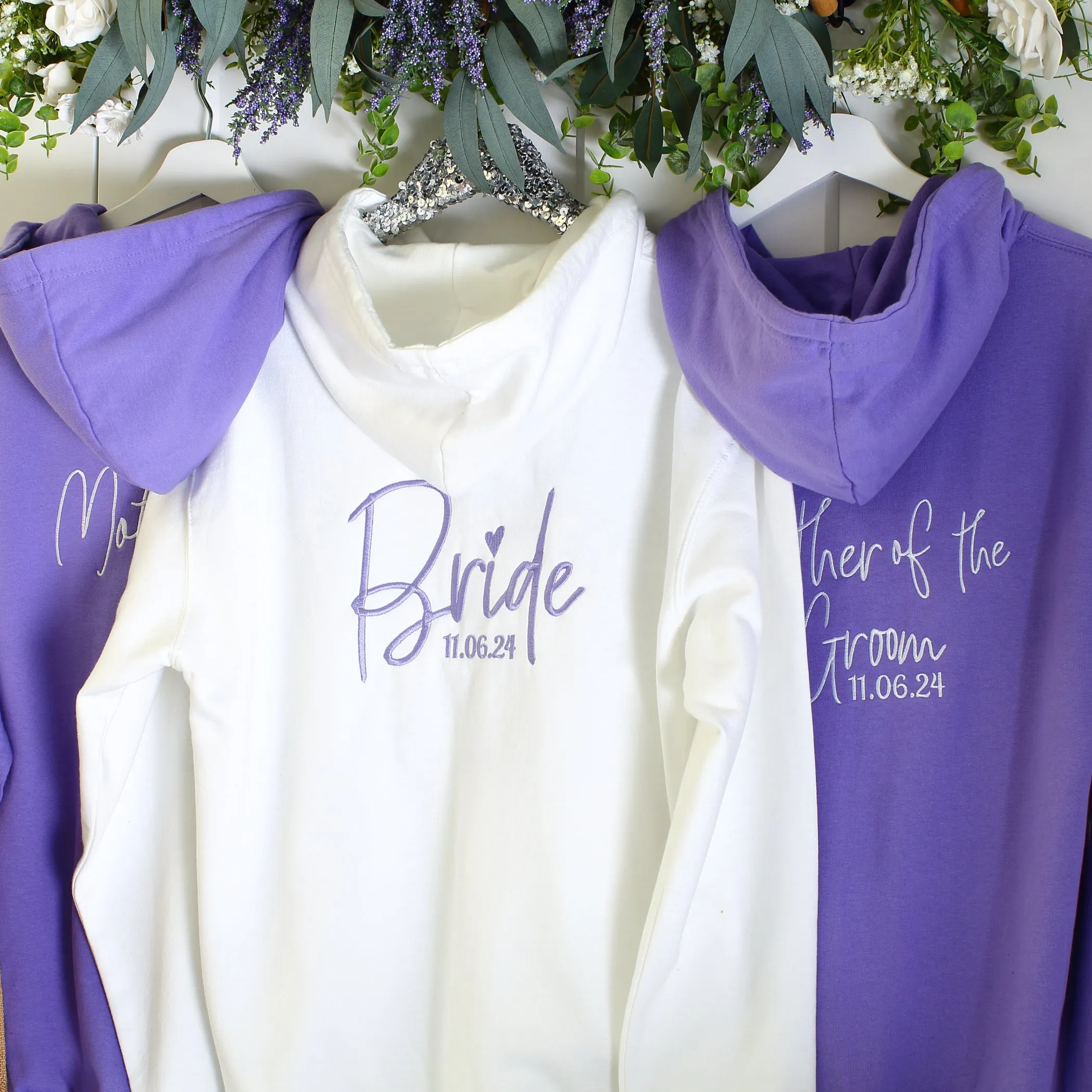 Bridal Zipped Hoodies - Lavender