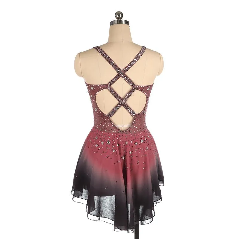 Brown Competition Figure Skating Dress BSU61121