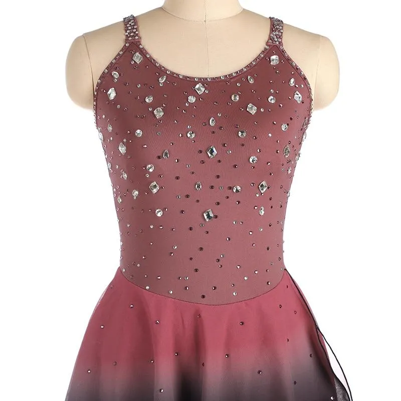 Brown Competition Figure Skating Dress BSU61121