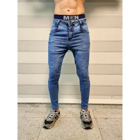 Calça Jeans SKINNY MASCULINA JUSTA AO CORPO COM ELASTANO