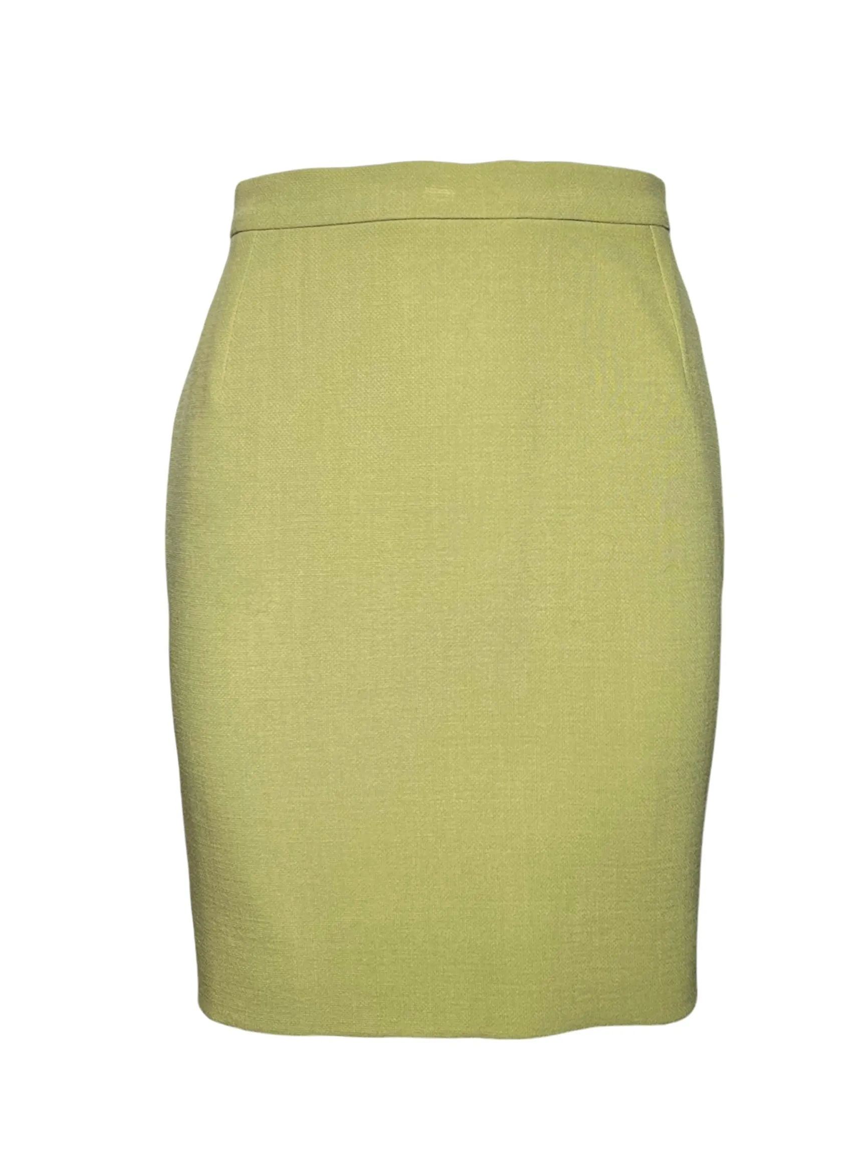 Christian Lacroix 1990s Avocado Green Double Breasted Skirt Suit Ensemble, NWT