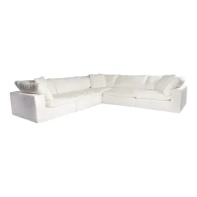 Clay Classic L Modular Sectional Livesmart Fabric Cream