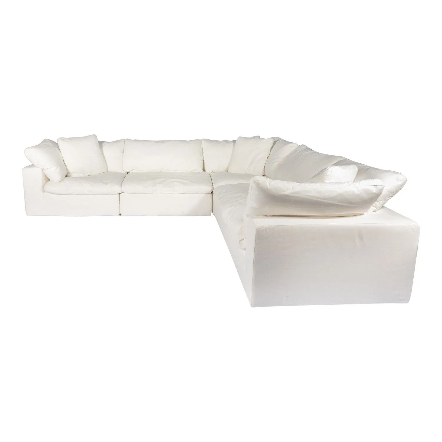 Clay Classic L Modular Sectional Livesmart Fabric Cream