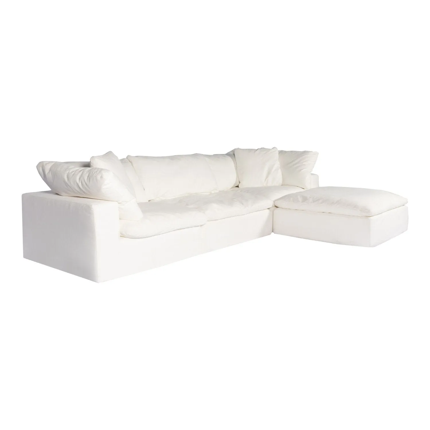 Clay Lounge Modular Sectional Livesmart Fabric Cream