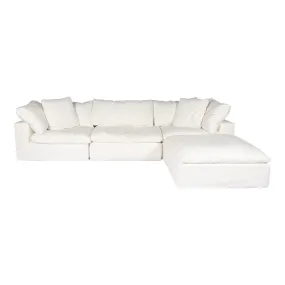 Clay Lounge Modular Sectional Livesmart Fabric Cream