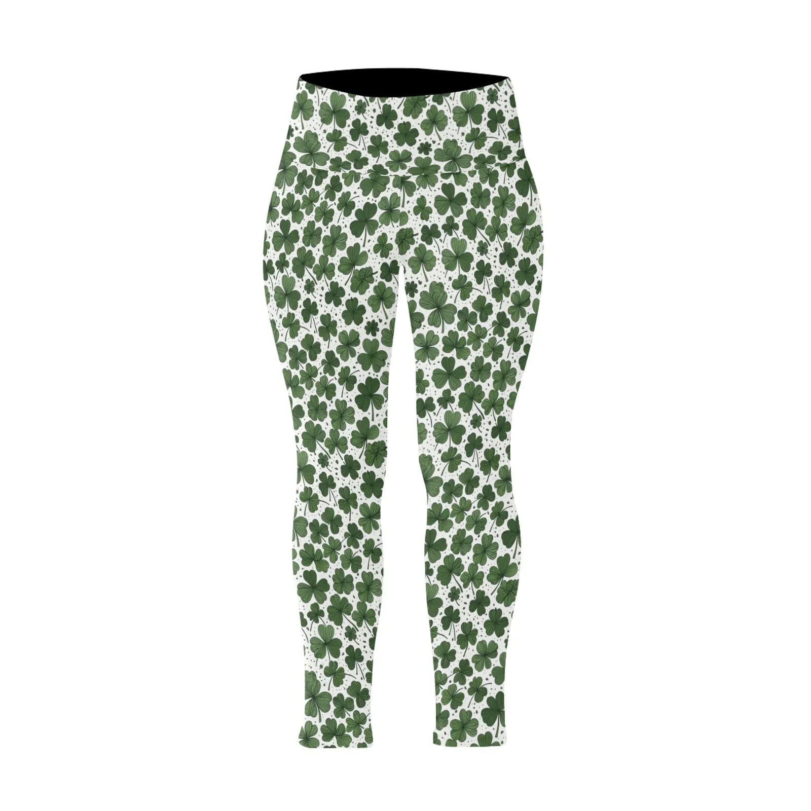 Clovers Women's Plus Size High Waited Leggings Women's High Waist Leggings(Plus Size)(ModelL45)