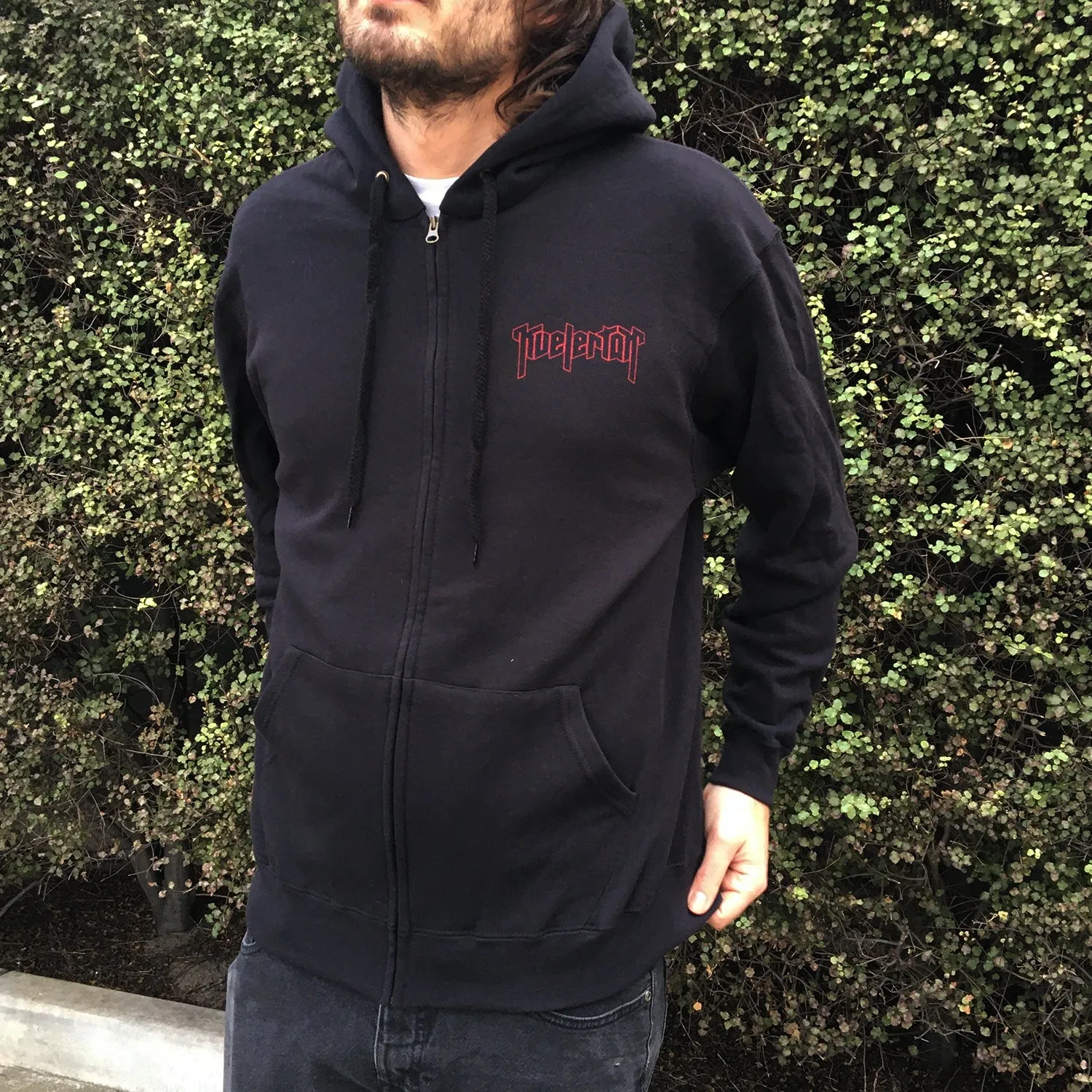 Demon Owl Zip Up Hoodie (Black)