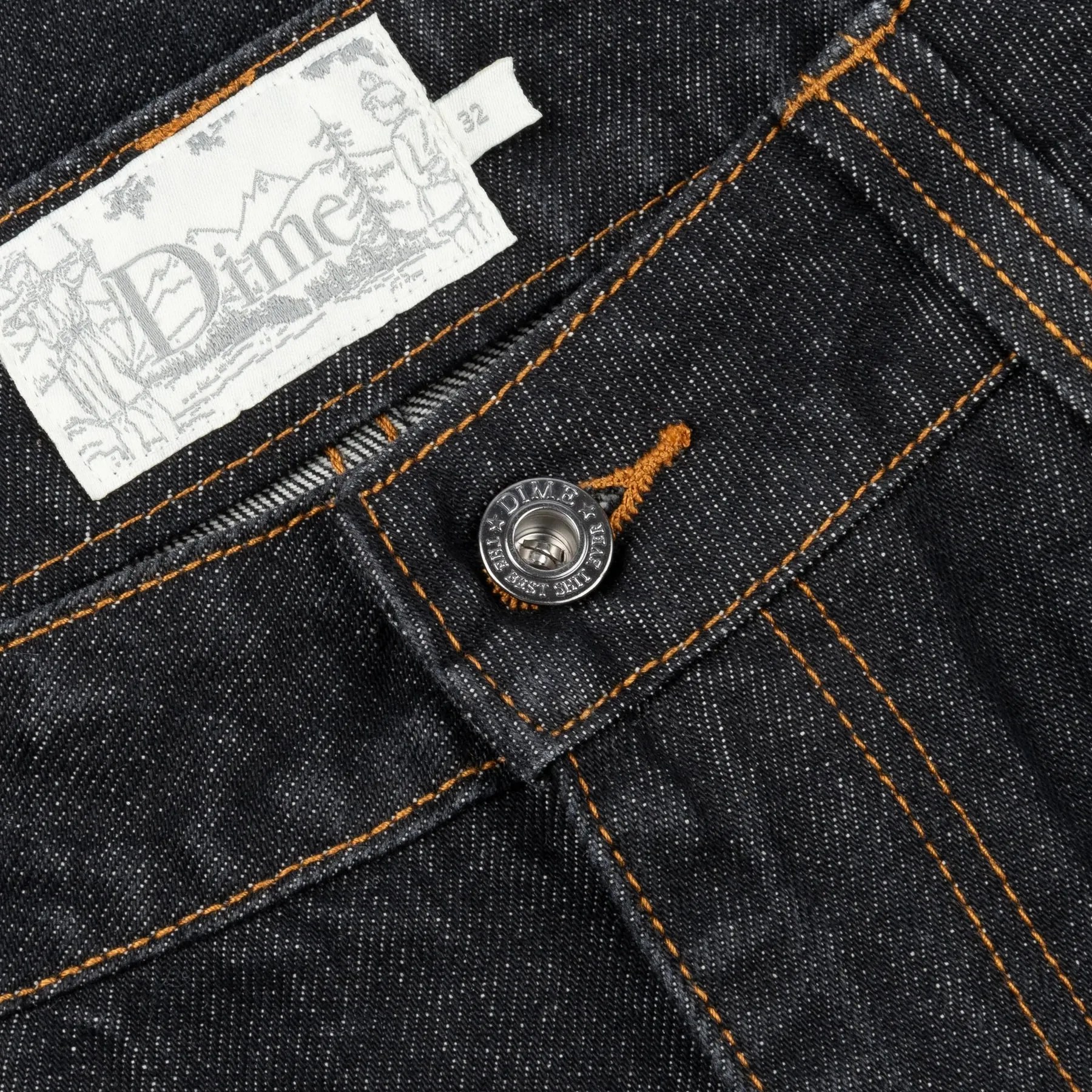 Dime MTL Classic Relaxed Denim Pants - Black Washed