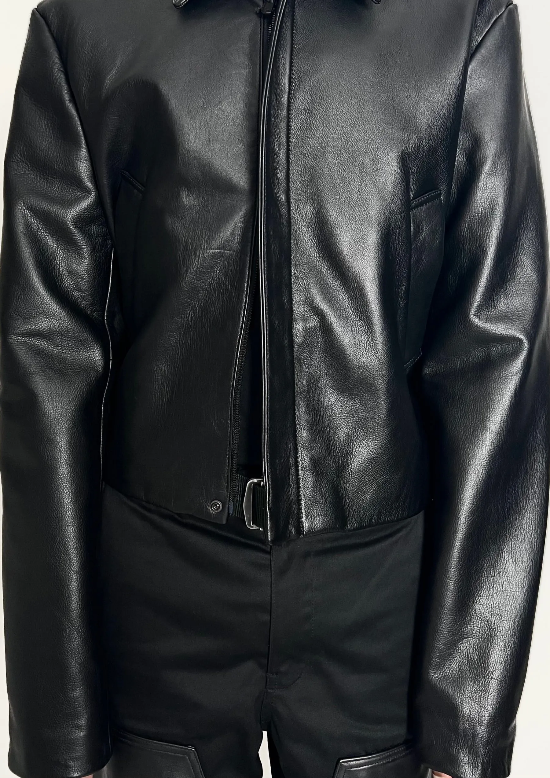 DUAL ZIP LEATHER JACKET