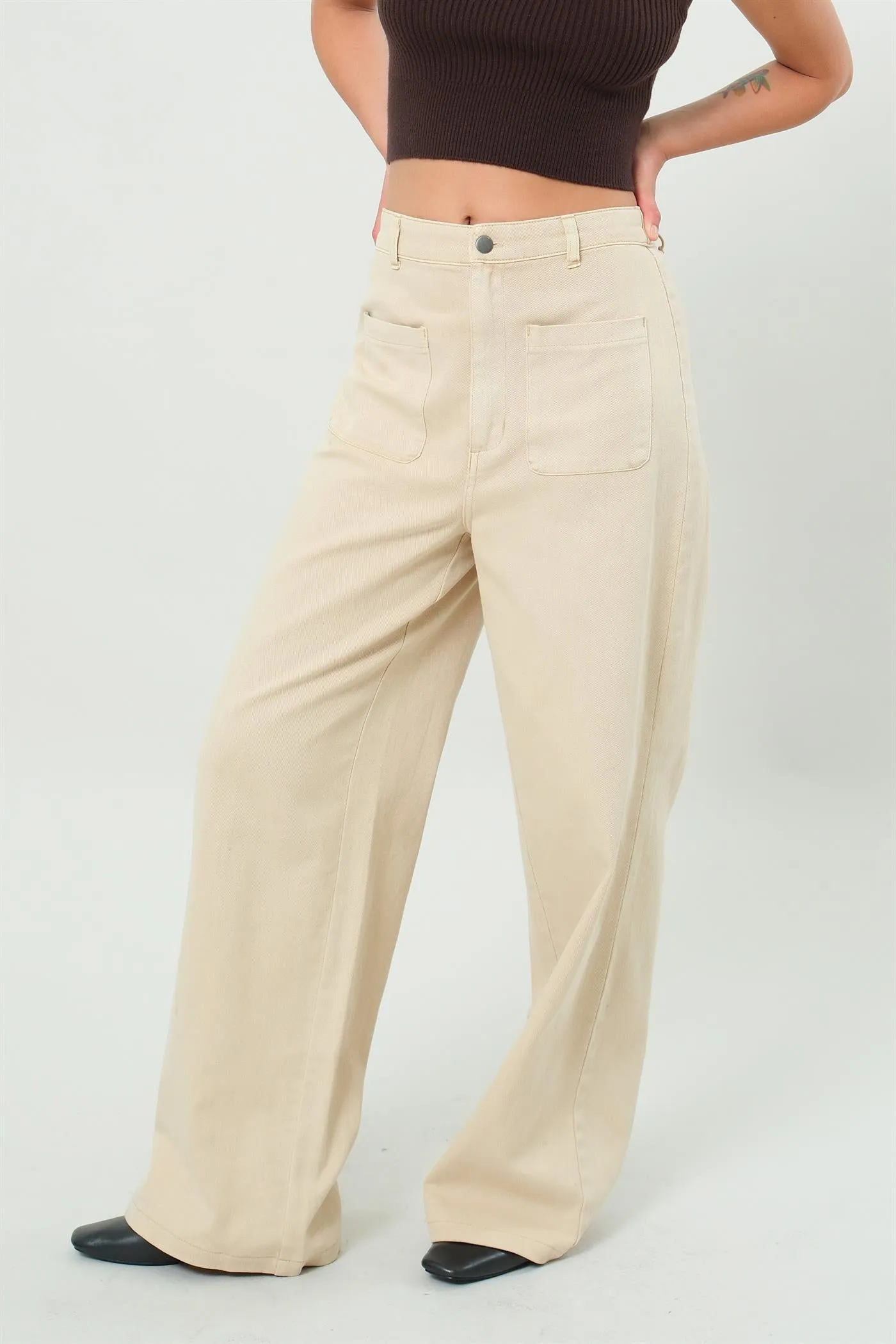 DZ25A055-High-Waist Wide-Leg Pants