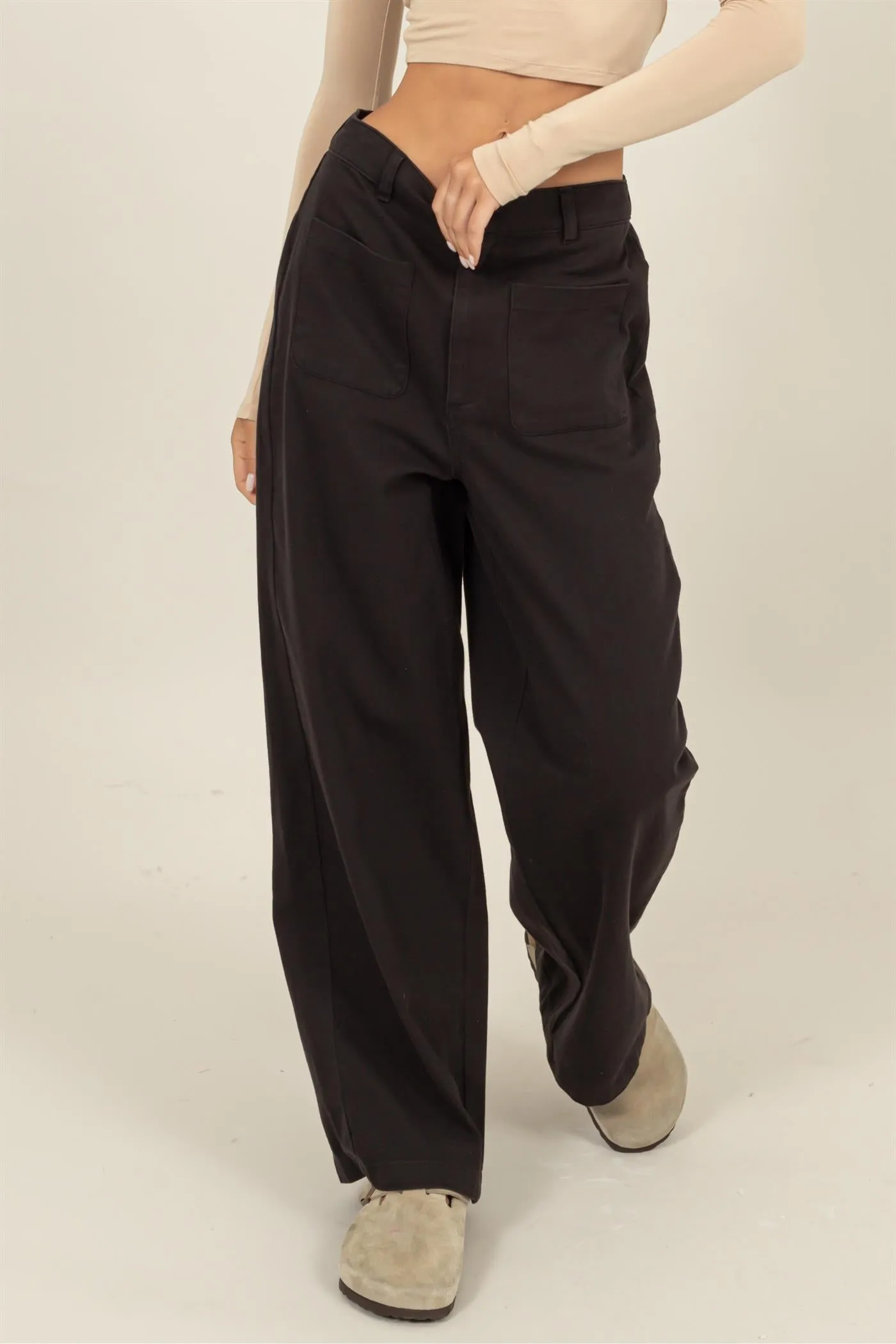 DZ25A055-High-Waist Wide-Leg Pants