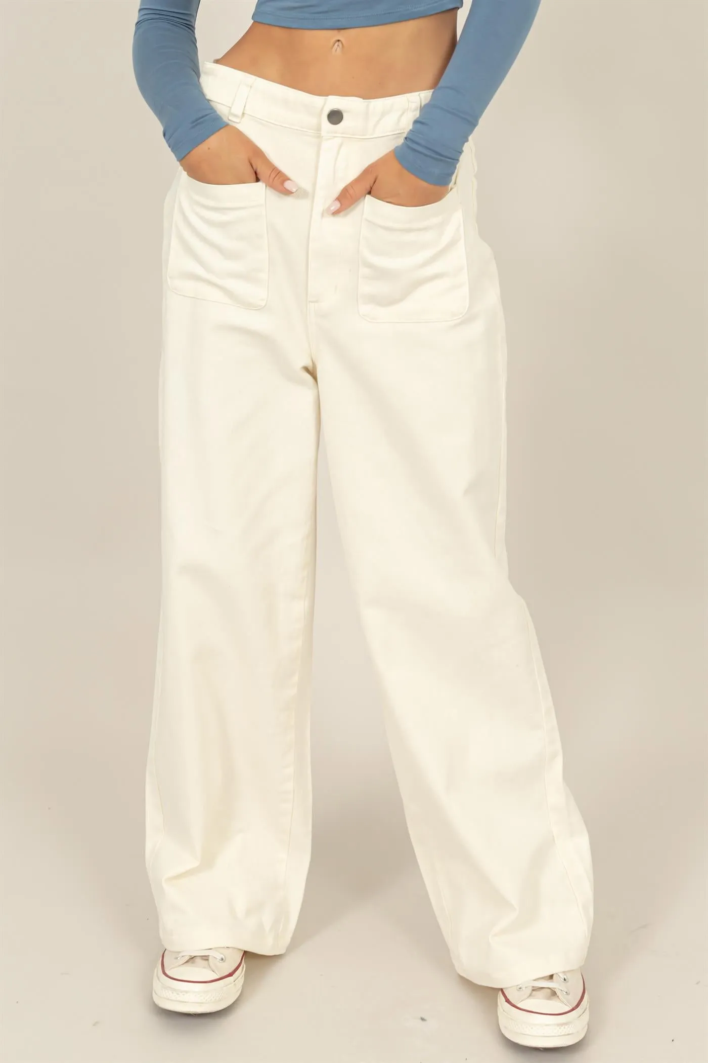 DZ25A055-High-Waist Wide-Leg Pants