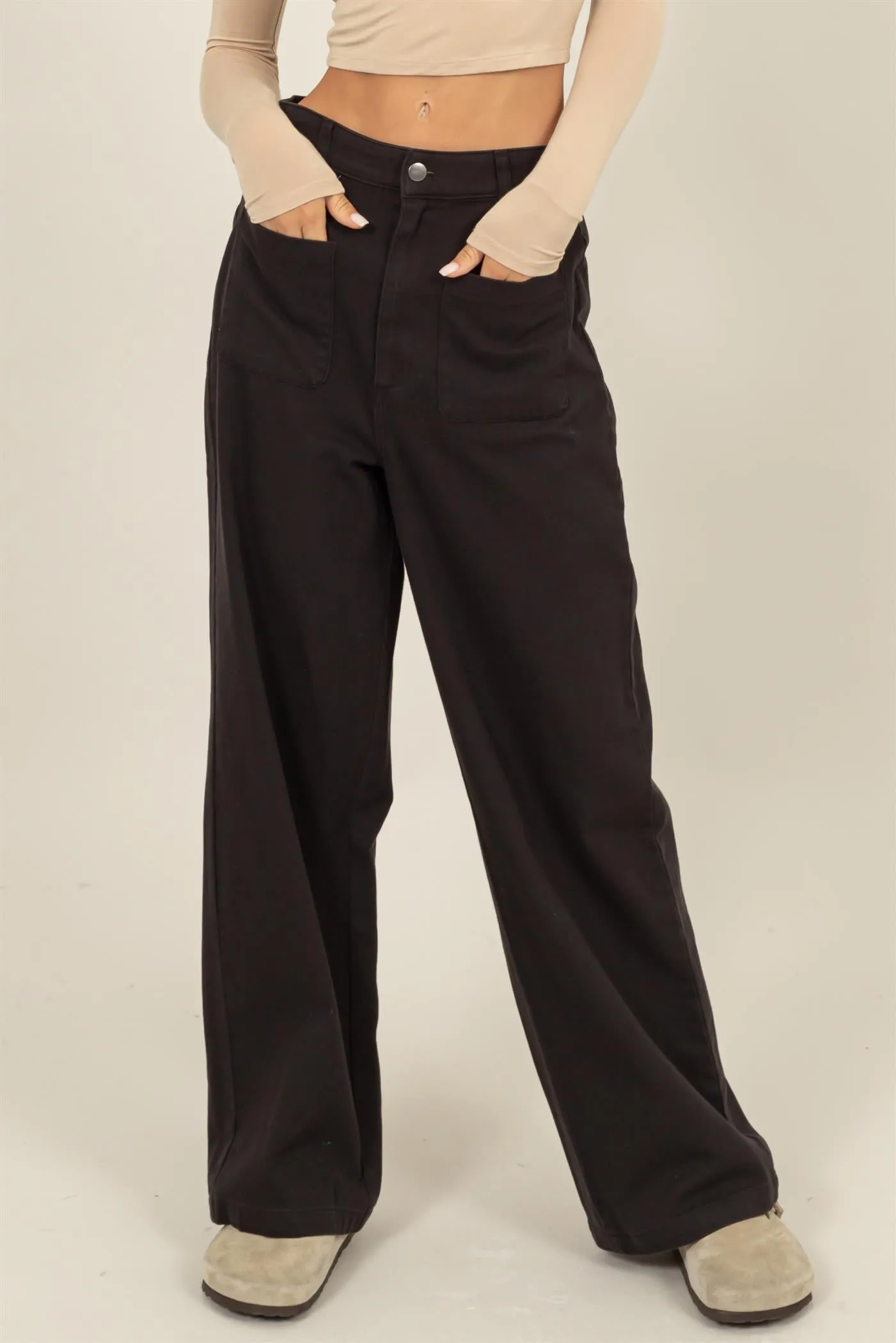 DZ25A055-High-Waist Wide-Leg Pants