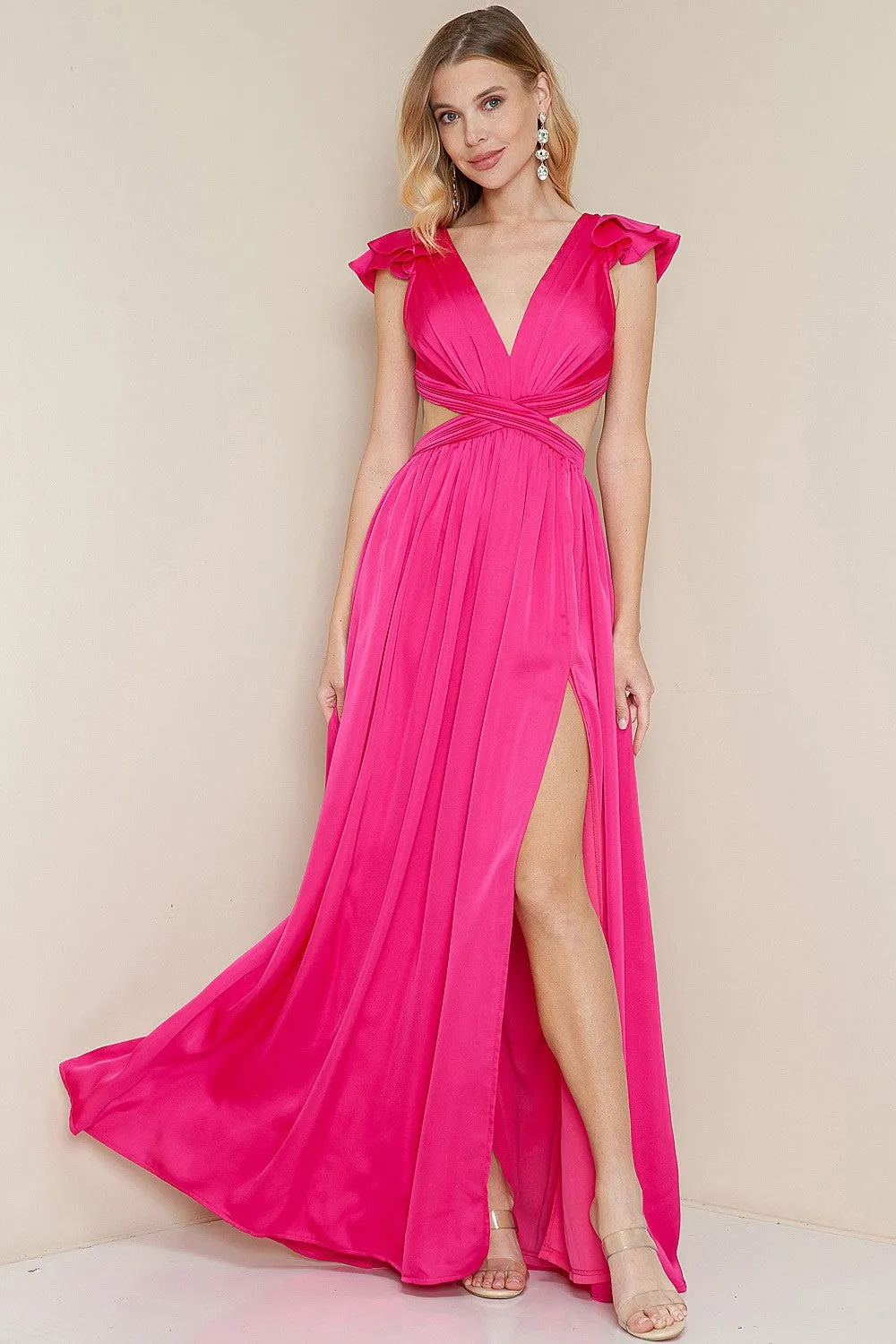 Emerson Cutout Satin Maxi Dress