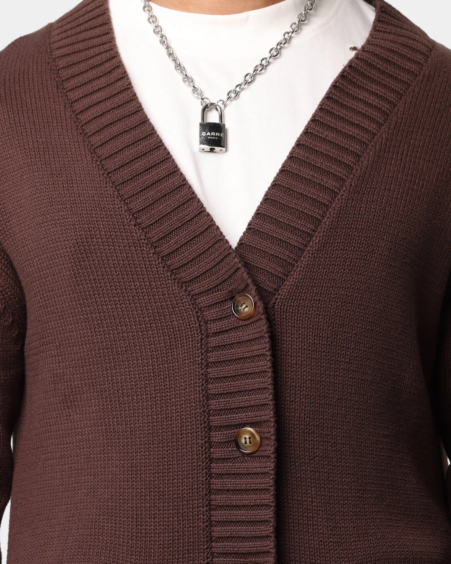 EN ES Caesar Cardigan Dark Brown