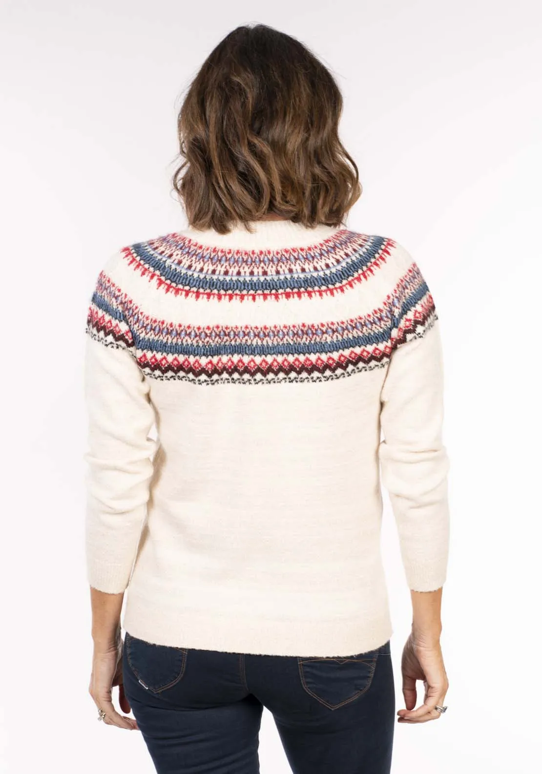 Fairisle Yoke Jumper - Cream