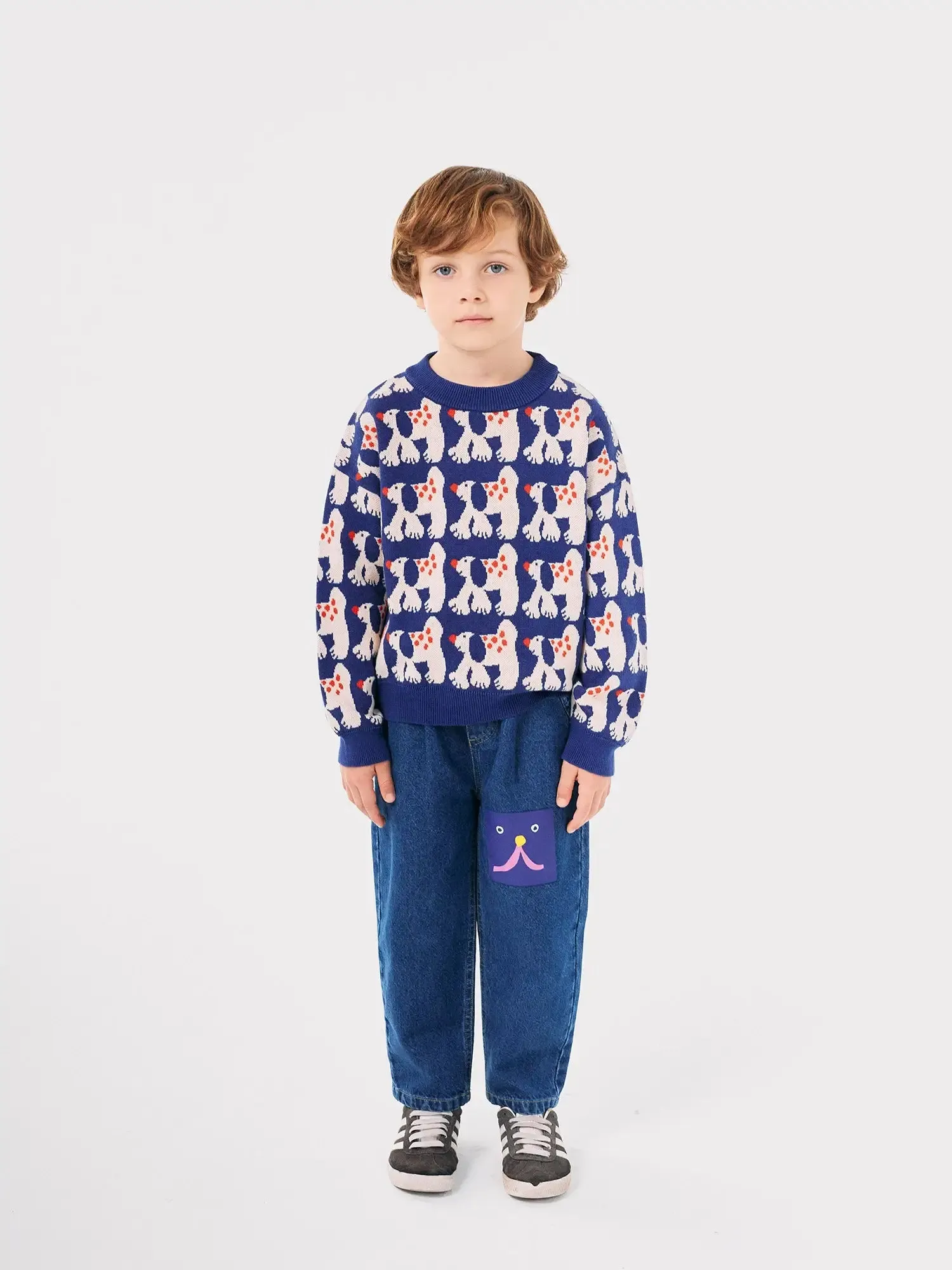 Fairy Dog all over jacquard jumper