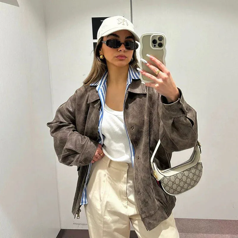 Fashionkova Kiya Vintage Leather Jacket