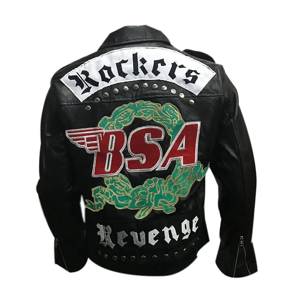 George Michael BSA Faith Rockers Revenge Black Leather Jacket