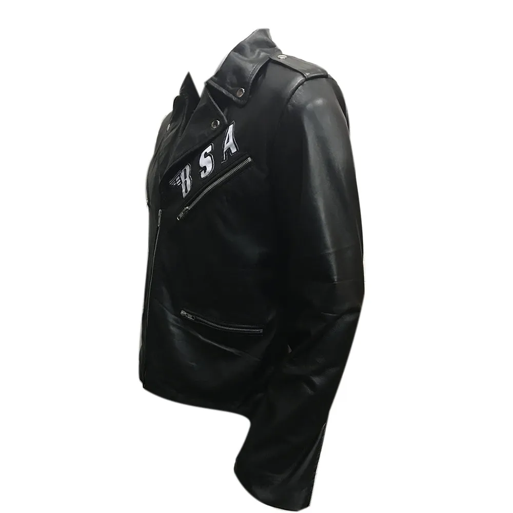 George Michael BSA Faith Rockers Revenge Black Leather Jacket