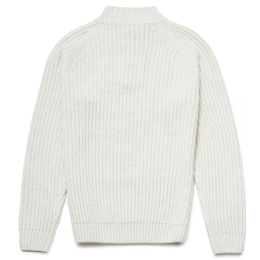 Grafton Crew Neck Moss Stitch Jumper