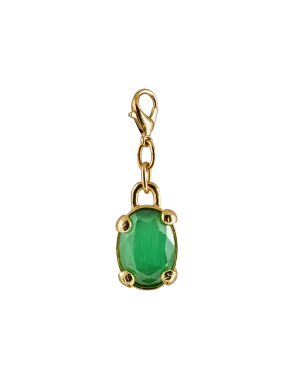 Green Diamond Charm Gold