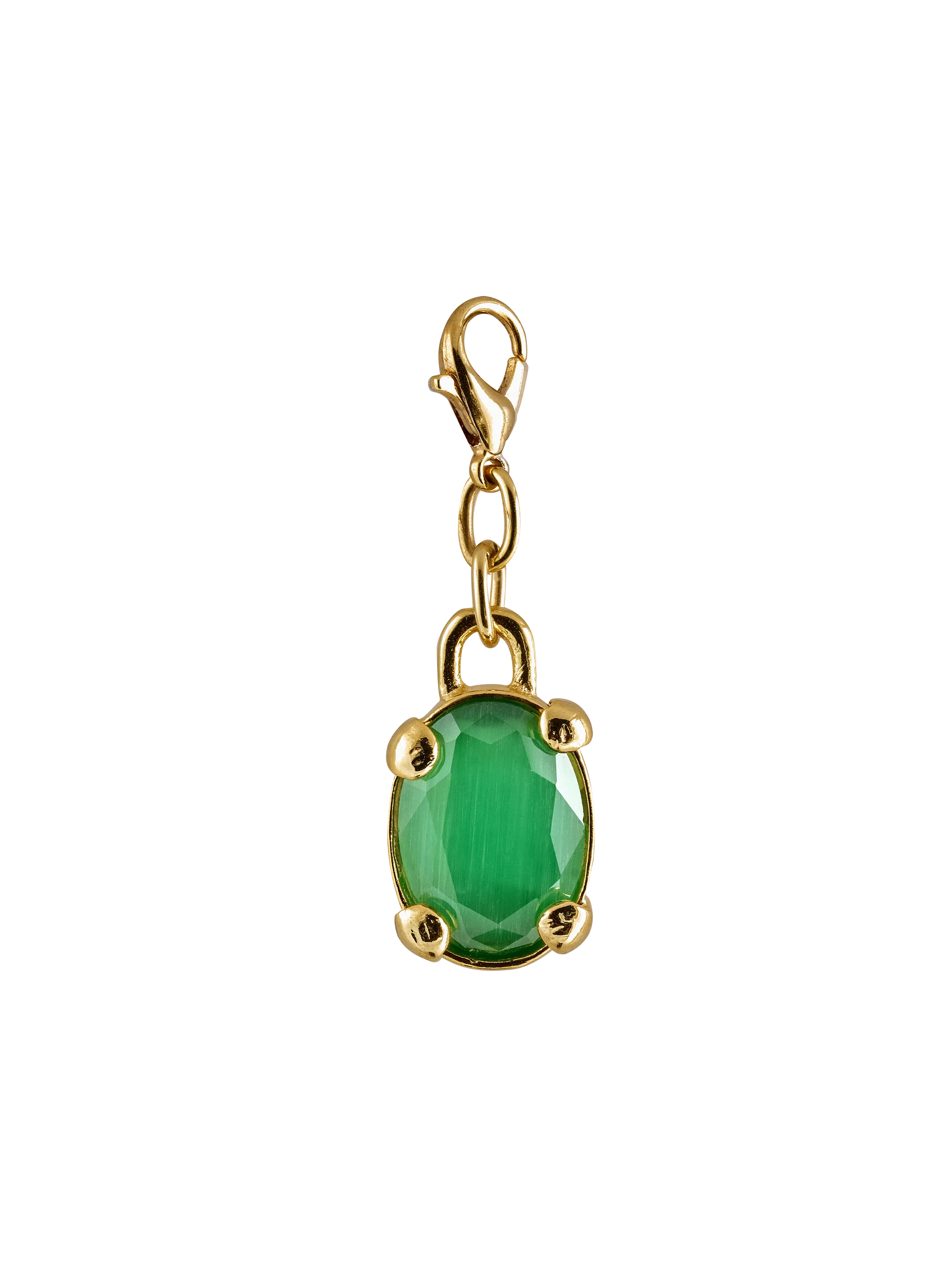 Green Diamond Charm Gold