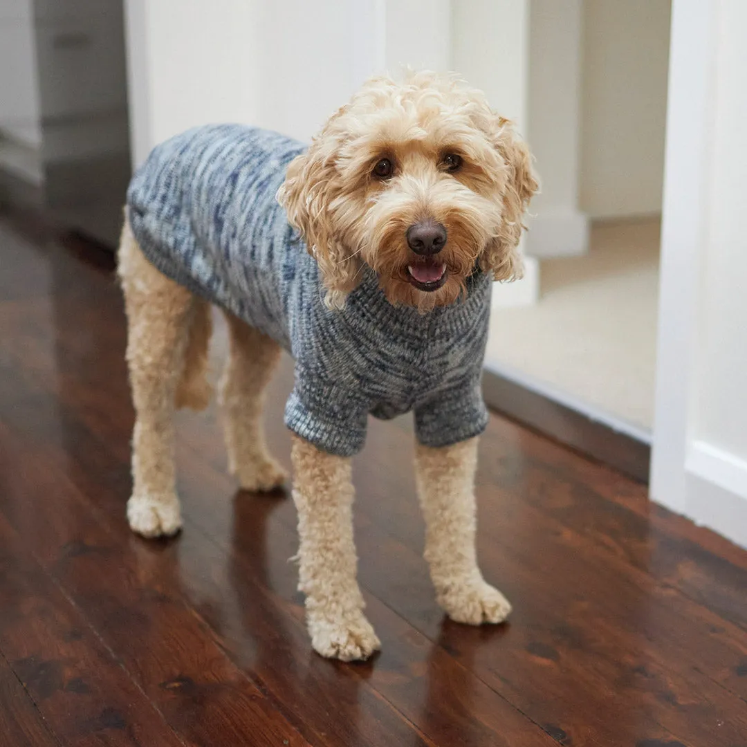 Hazy Grey Roll Neck Dog Jumper