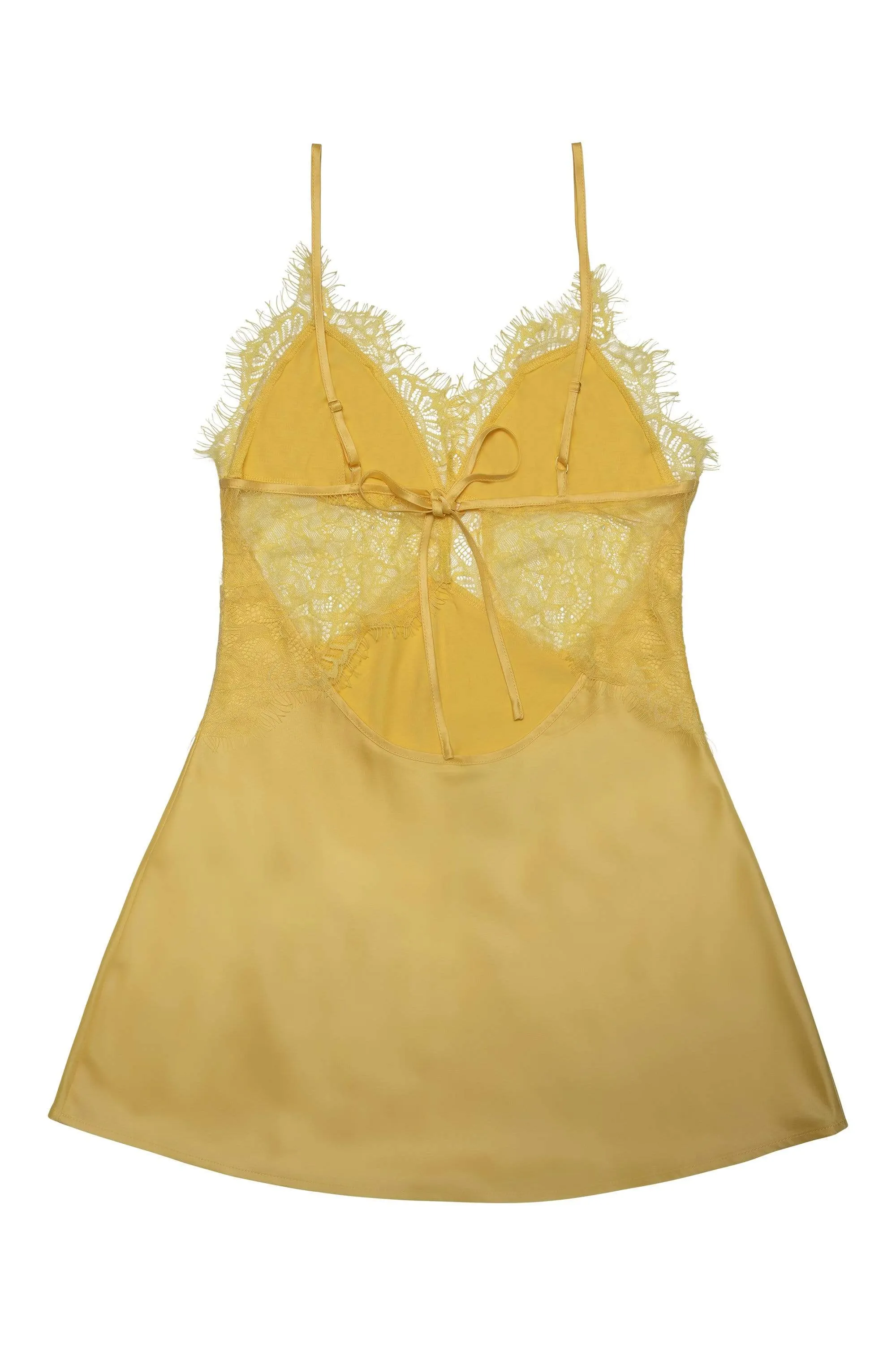 Helena Yellow Slip Dress