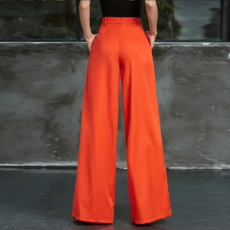 High Waist Bell Bottom Wide Leg Pants